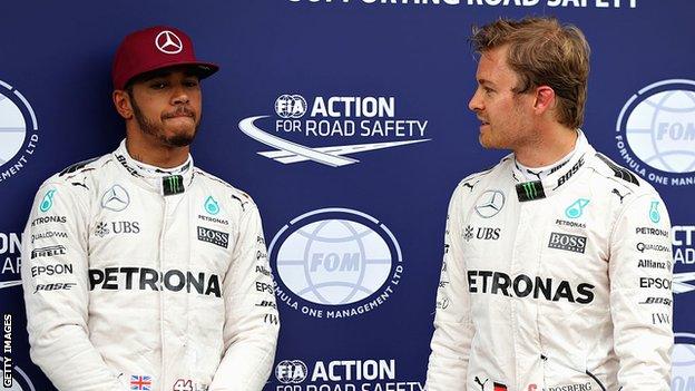 Lewis Hamilton and Nico Rosberg.