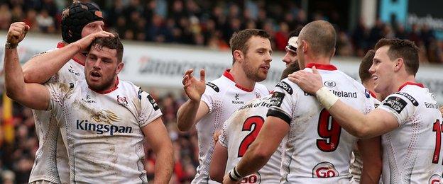 Ulster celebrated their second bonus-point win over Scottish opposition in eight days