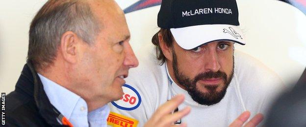 Ron Dennis and Fernando Alonso