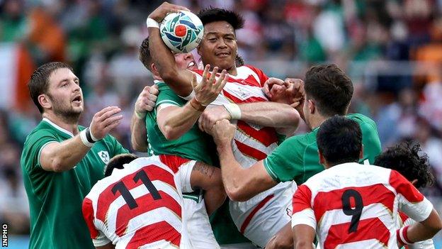 Iain Henderson (left) played in the surprise World Cup defeat by Japan two years ago