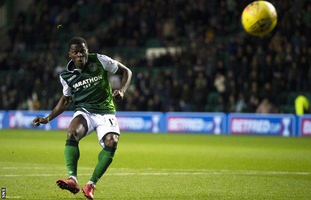 Hibernian's Thomas Agyepong