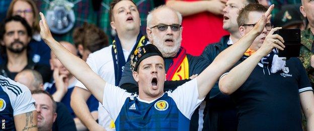 Scotland fans at Hampden Park