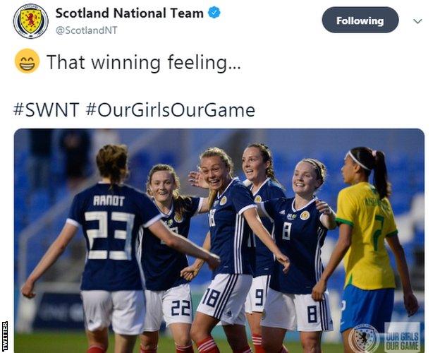 Scotland enjoyed a 1-0 win over Brazil in Spain