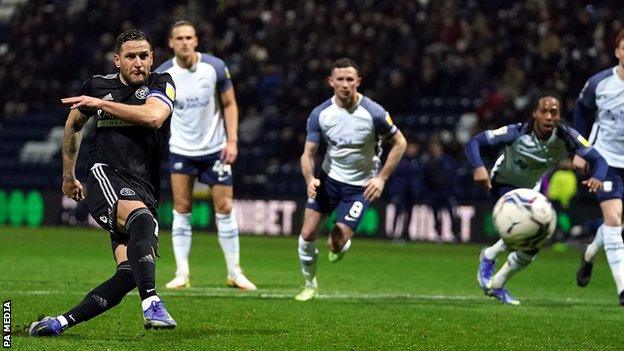 Billy Sharp scores a penalty