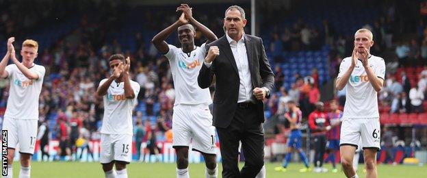 Paul Clement and Swansea players