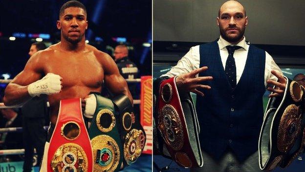 Joshua holds the WBA and IBF titles which once belonged to Fury