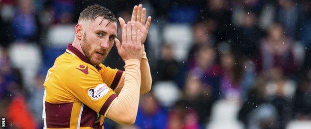 Motherwell striker Louis Moult