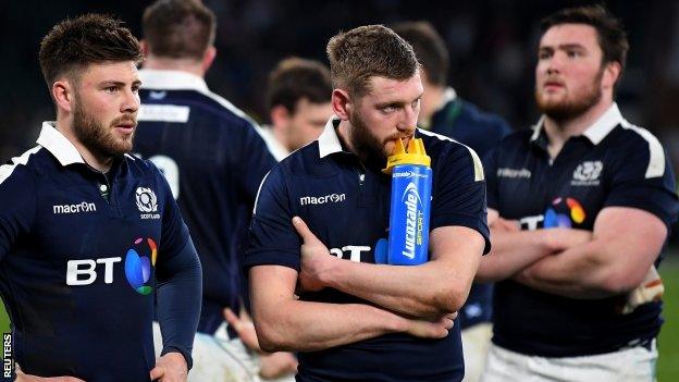 Scrum-half Ali Price, fly-half Finn Russell and prop Zander Fagerson reflect on Scotland's defeat at Twickenham