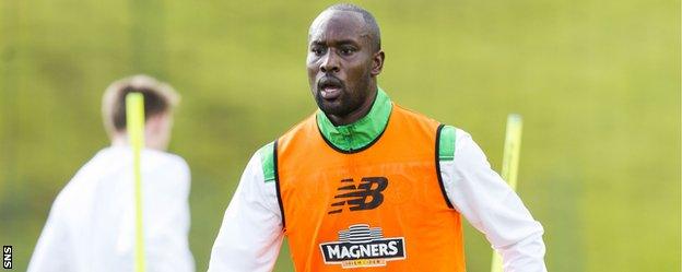 Carlton Cole trains with Celtic