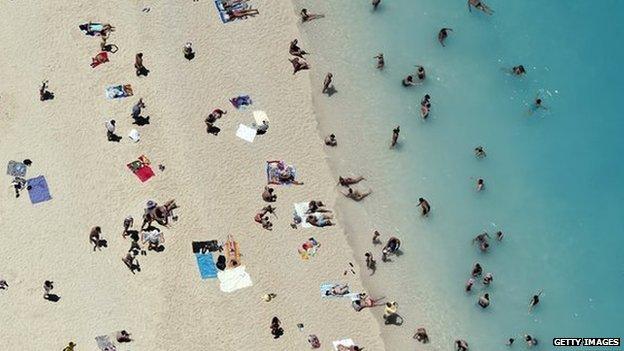 A beach on Zakynthos island, Greece