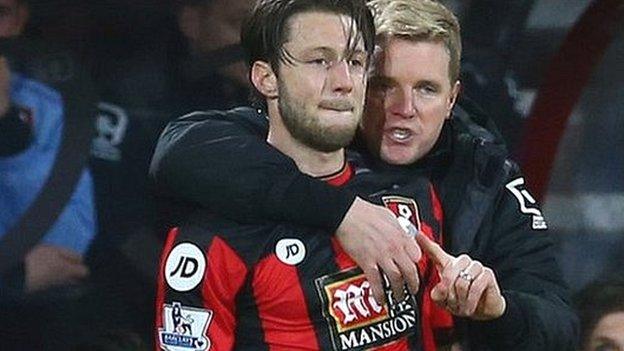 Harry Arter and Eddie Howe