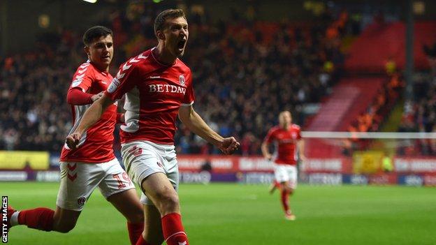 Charlton Athletics players celebrate