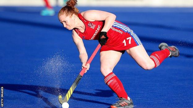 Sarah Jones made her GB debut during the 2018 Champions Trophy