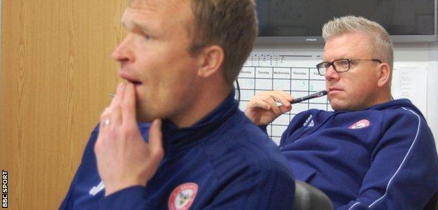 Brentford B coaching meeting at Jersey Road