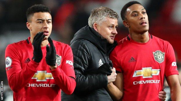 Jesse Lingard, Ole Gunnar Solskjaer, Anthony Martial