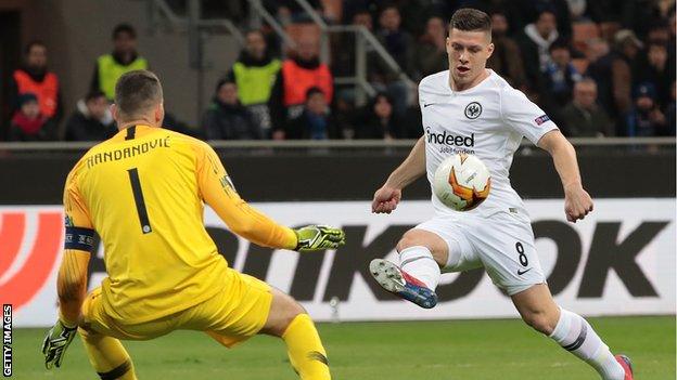 Luka Jovic of Eintracht Frankfurt