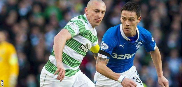 Ian Black in action for Rangers against Celtic