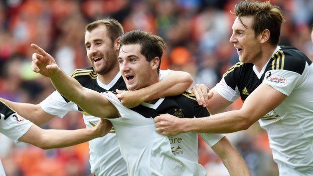 Kenny McLean scored his third goal of the season for Aberdeen