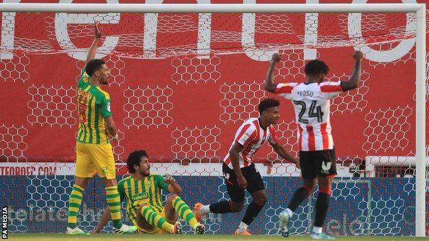 Ollie Watkins scores for Brentford