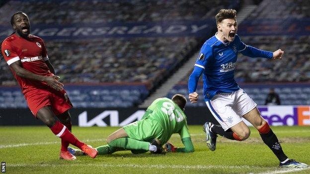 Rangers swept to a 9-5 aggregate win over Royal Antwerp in the previous round