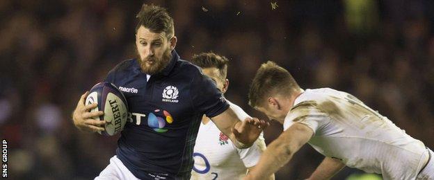 Tommy Seymour in action against England