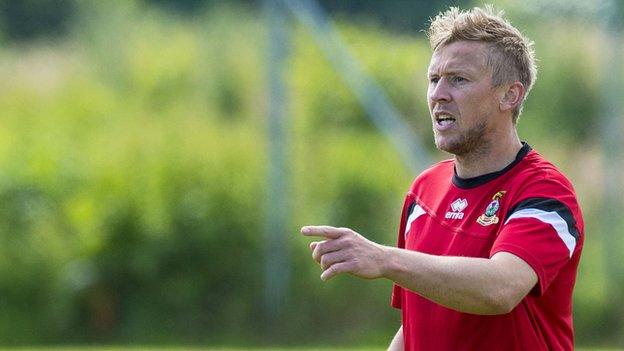 Richie Foran at Caley Thistle training