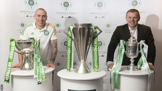 Scott Brown, Neil Lennon and Scotland's three main domestic trophies