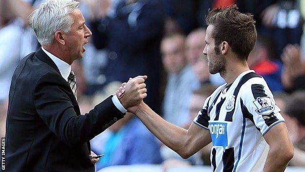 Alan Pardew and Yohan Cabaye