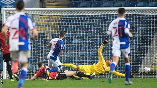 Adam Armstrong scores