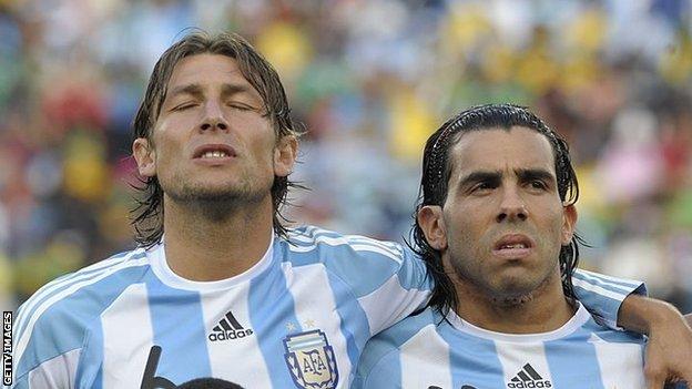 Gabriel Heinze and Carlos Tevez