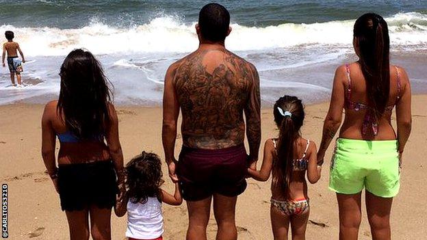 Carlos Tevez and family