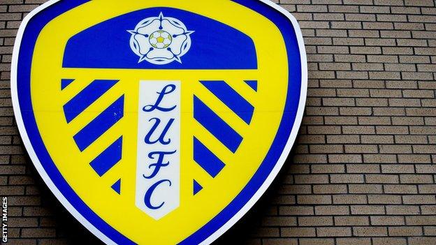 Leeds United badge at Elland Road