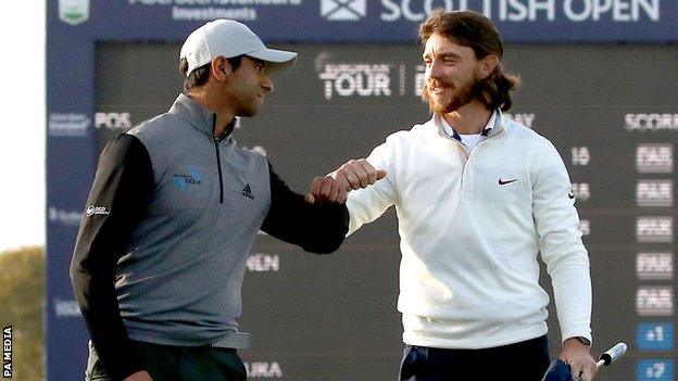 Aaron Rai's par on the first play-off hole was enough to see off Tommy Fleetwood