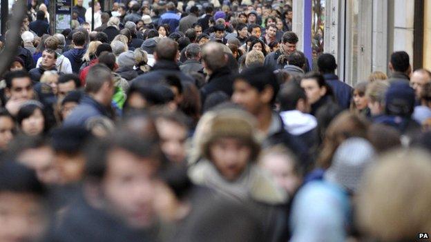 Crowds on London's Oxford Street