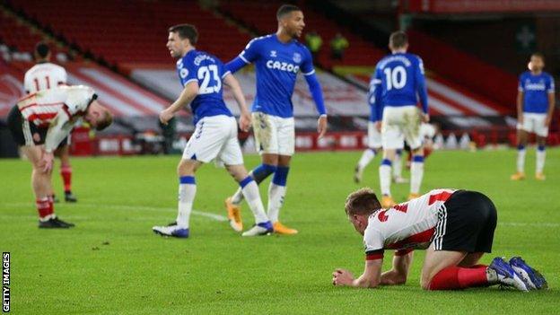 Sheffield United were beaten 1-0 by Everton at Bramall Lane on Saturday