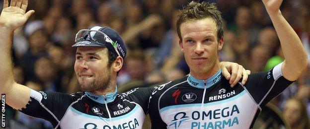 Mark Cavendish and Iljo Keisse at the Ghent Six