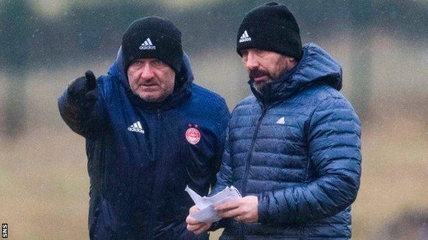 Tony Docherty and Derek McInnes at Aberdeen