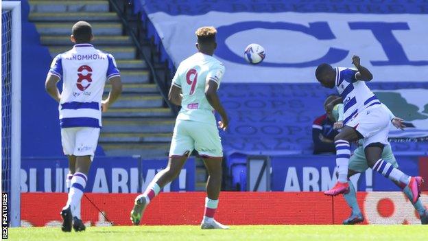 Yakou Meite rises at the far post to head home his 11th goal of the season