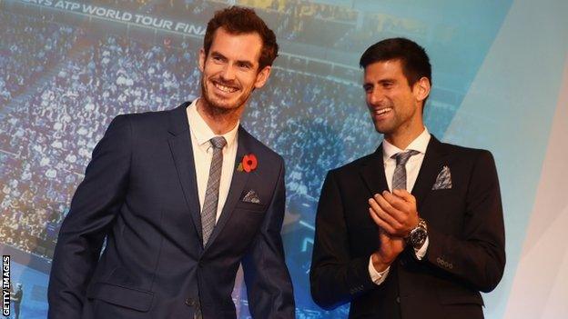 Andy Murray (left) and Novak Djokovic