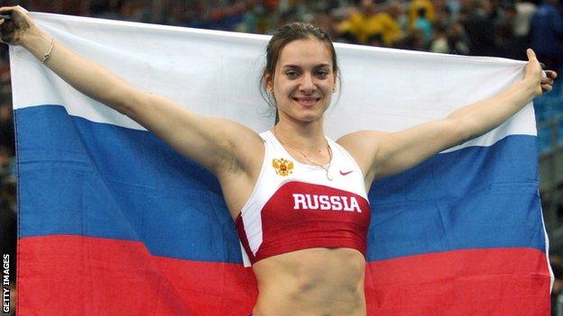 Double Olympic champion Yelena Isinbayeva says innocent athletes will be punished if the ban remains in place