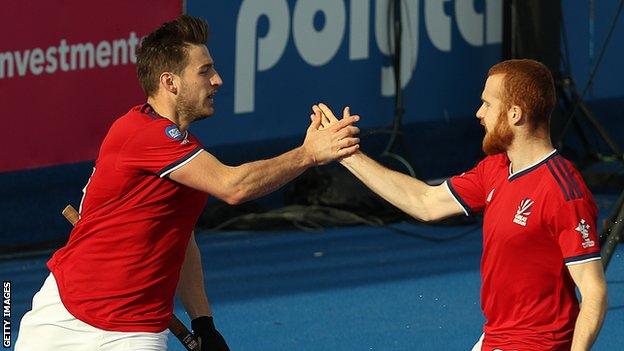 Liam Ansell and Jack Waller celebrate