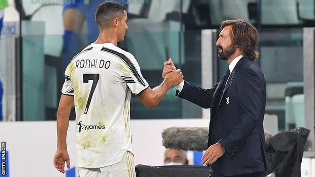 Cristiano Ronaldo and Andrea Pirlo