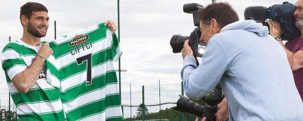 Nadir Ciftci arrives at Celtic