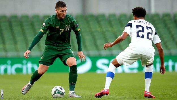 Matt Doherty in action against Finland last month