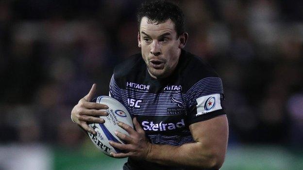 John Hardie in action for Newcastle Falcons