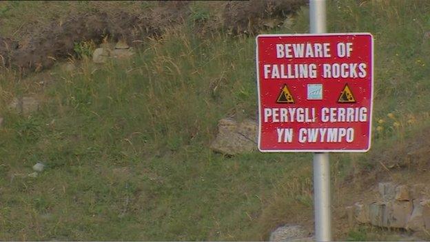 Sign at Llantwit Major beach