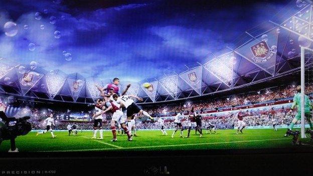 Artist's impression of West Ham at the Olympic Stadium