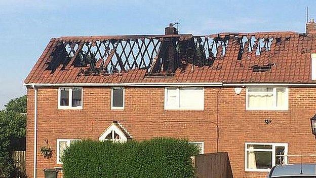 Blakelaw house hit by lightning