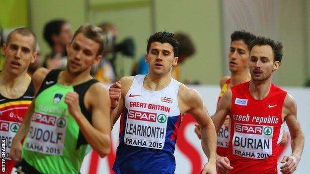 Learmonth at Indoor champs in Prague 2015