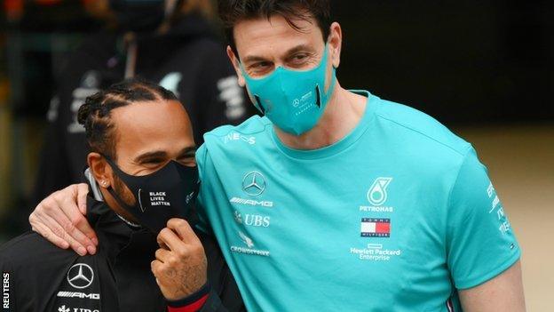 Lewis Hamilton and Mercedes boss Toto Wolff